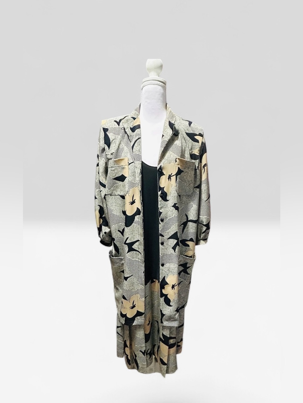 Vintage dress with matching overcoat.